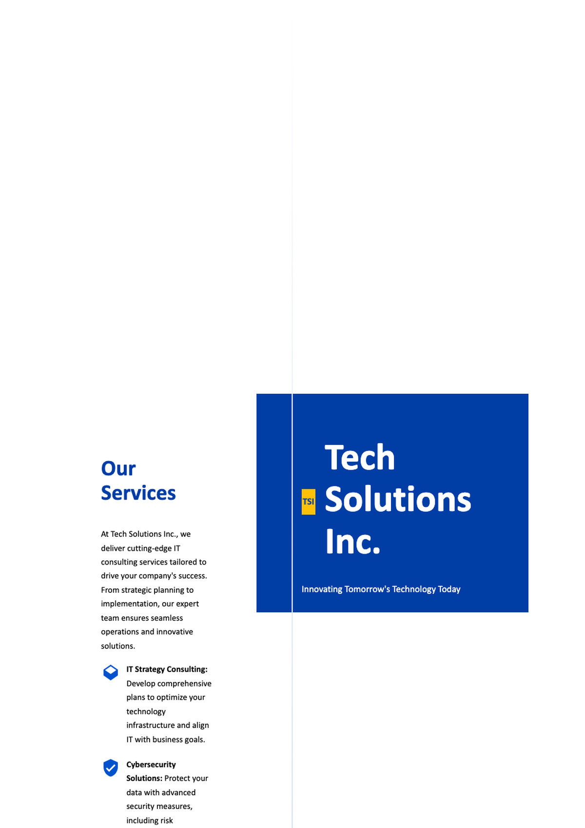 Professional business brochure with smiling woman and service sections_variant_1